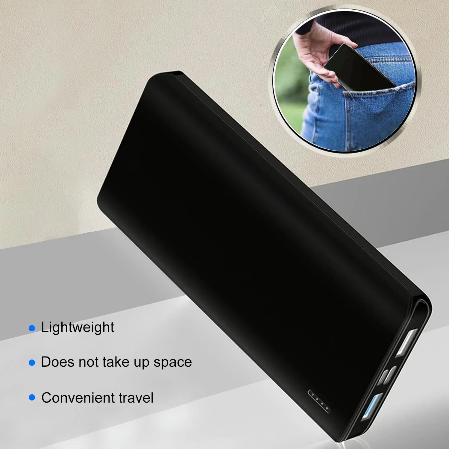 20,000 Mah Portable Charger Power Bank,  Power Bank Dual USB (Output Only) Output Battery Pack for Iphone, Ipad, Galaxy, Android, Pixel and Tablet (Black)